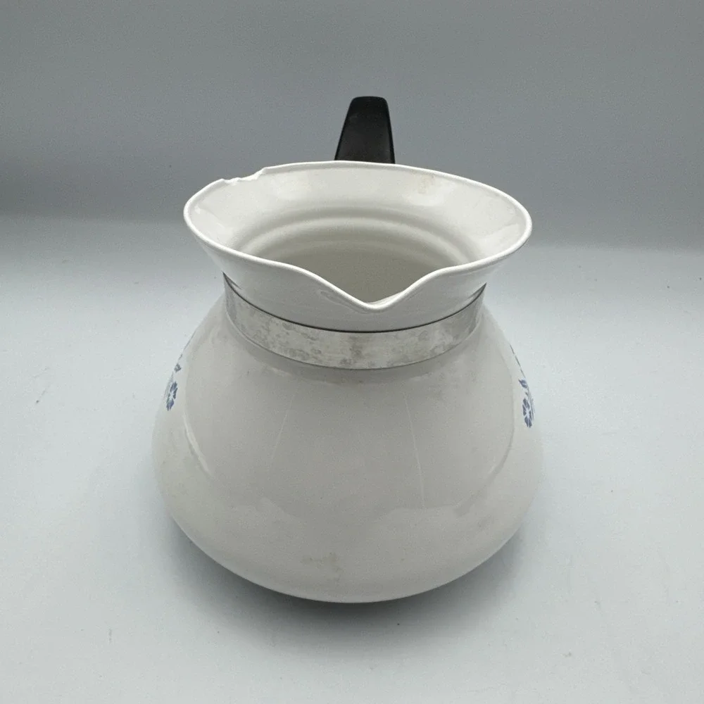 Vtg Corning Ware Blue Cornflower Kettle 6 Cup Tea Pot P-104 without Lid - Read!